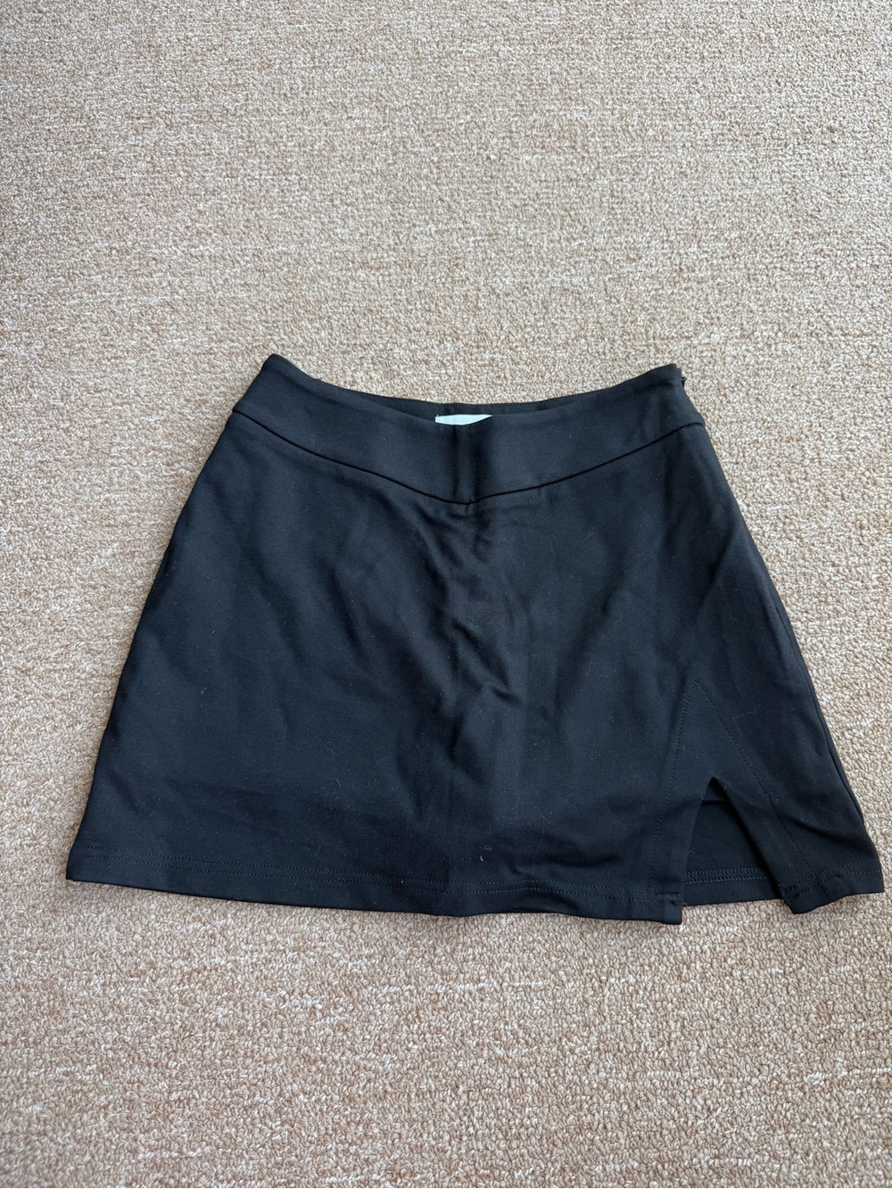 Princess Polly Black Mini Skirt with Side Slit